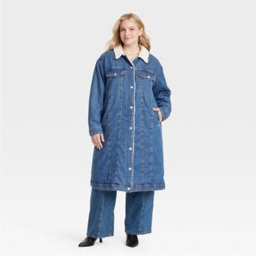 Universal Thread Blue Denim Long Coat